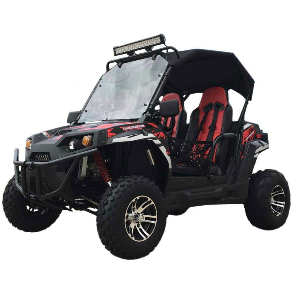 Trail Master Challenger 200EX EFI UTV Deluxe, Windshield, Push Bar, Alloy Wheels, Light Bar