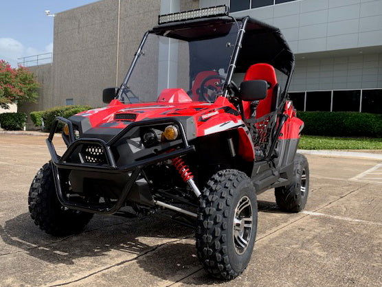 Trail Master Challenger 200EX EFI UTV Deluxe, Windshield, Push Bar, Alloy Wheels, Light Bar