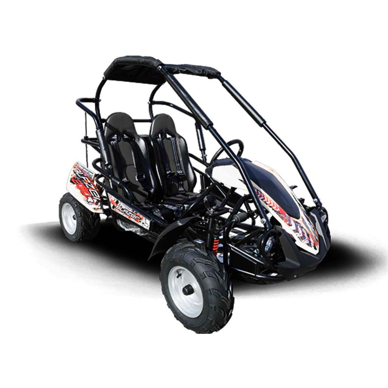 TrailMaster Blazer 200R MID-Size Go Kart, 7.5hp Torque Converter, Electric Start Reverse, Kids Ages 7-12