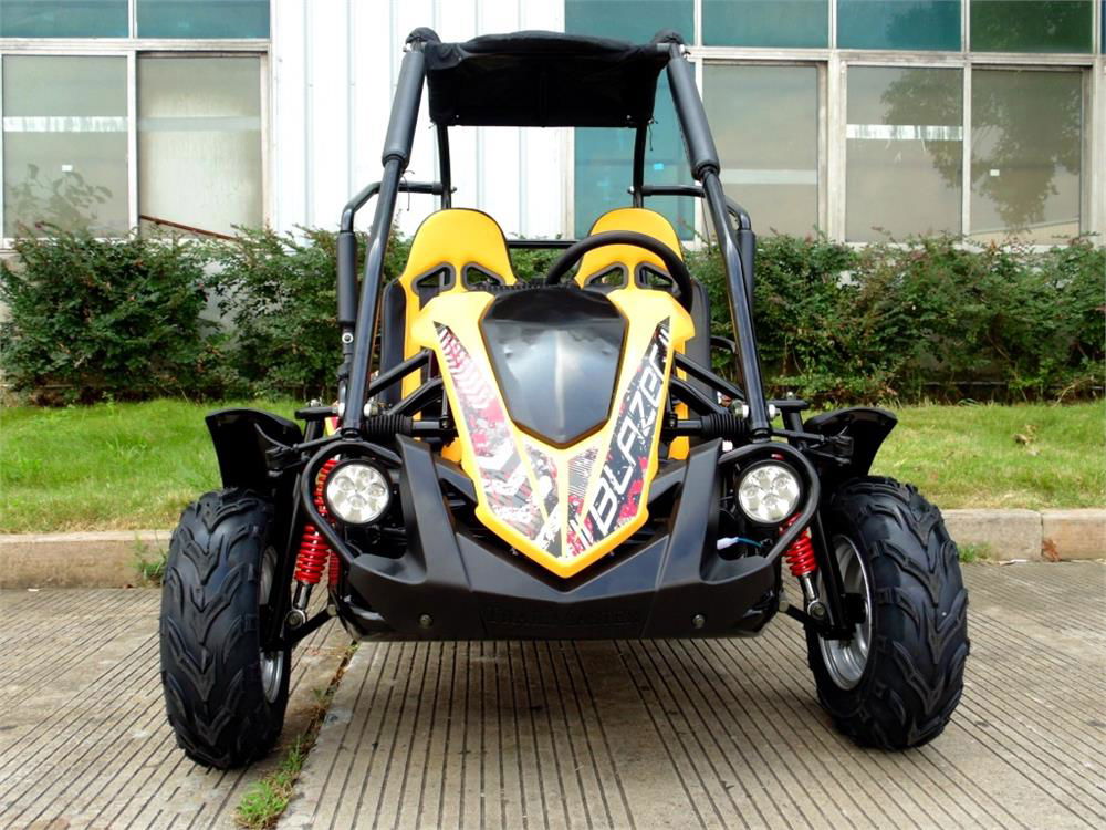 TrailMaster Blazer 200R MID-Size Go Kart, 7.5hp Torque Converter, Electric Start Reverse, Kids Ages 7-12