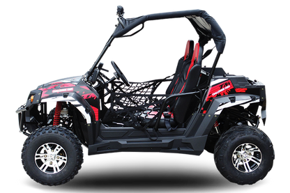 TrailMaster Challenger 200X Go Kart UTV Side by Side, with Alloy Wheels, Windshield and LED Light Bar