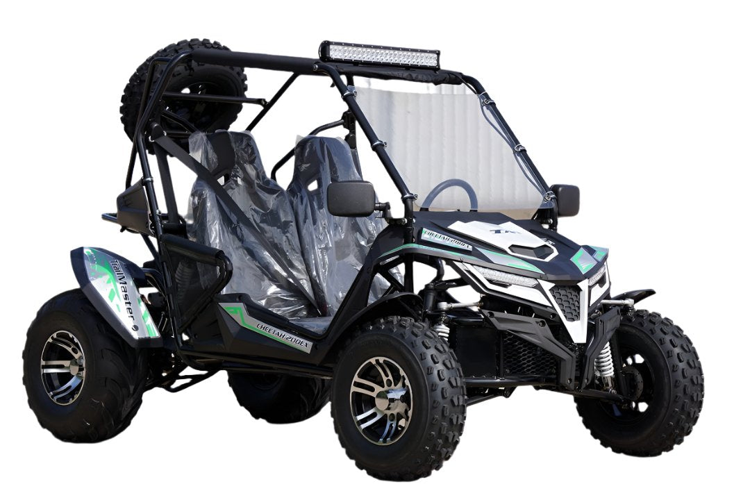 TrailMaster Cheetah 200EX EFI Go Kart CVT Automatic with Reverse, Alloy Wheels, Windshield