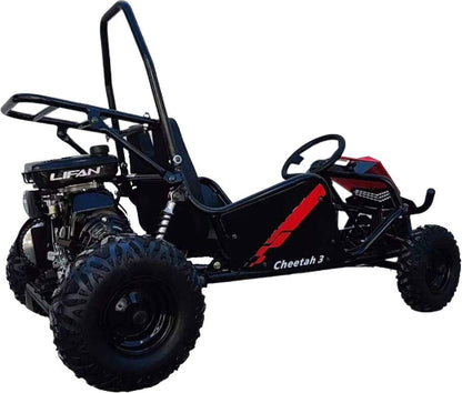 TrailMaster Cheetah 3 Kids Mini Go Kart, 80cc gas engine, seat belt, Kids Ages 4-9