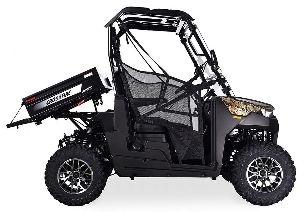 Crossfire LH200 EFI UTV Side-by-Side, Automatic with Reverse, Deluxe Alloy Wheels, Dump Bed, Windshield Included
