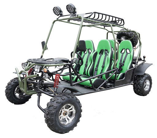 Hummer 4-Seater Buggy Go Kart, 200cc Electric Start, Automatic with Reverse, 10-inch Alloy Wheels