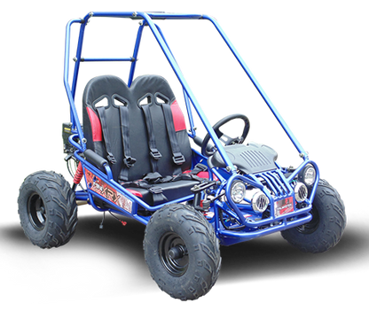TrailMaster MINI XRX+ Kids GoKart, 5.5hp Gas Engine with Electric Start, Remote Start/Kill, Ages 4-9