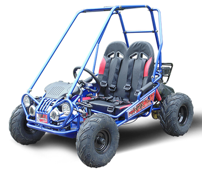 TrailMaster MINI XRX+ Kids Go Kart, 5.5hp Gas Engine with Electric Start, Remote Start/Kill, Ages 4-9