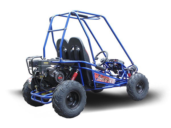 TrailMaster MINI XRX+ Kids GoKart, 5.5hp Gas Engine with Electric Start, Remote Start/Kill, Ages 4-9