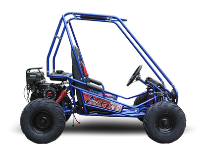 TrailMaster MINI XRX+ Kids GoKart, 5.5hp Gas Engine with Electric Start, Remote Start/Kill, Ages 4-9