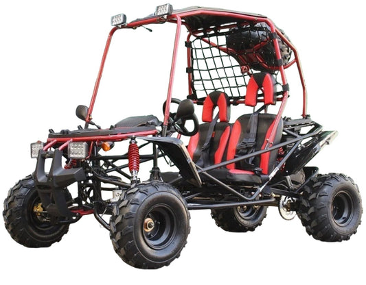 Pathfinder Mid-Size Kids Go Kart, 208cc 7.5hp Gas Engine, Electric Start, Torque Converter with Reverse, Ages 8 and up