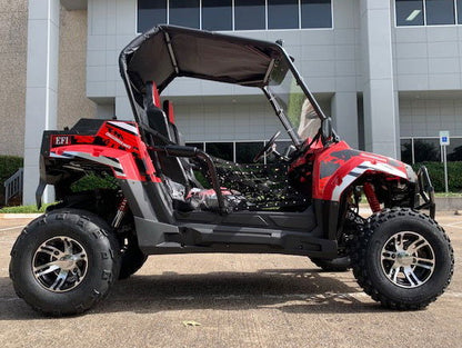 Trail Master Challenger 200EX EFI UTV Deluxe, Windshield, Push Bar, Alloy Wheels, Light Bar