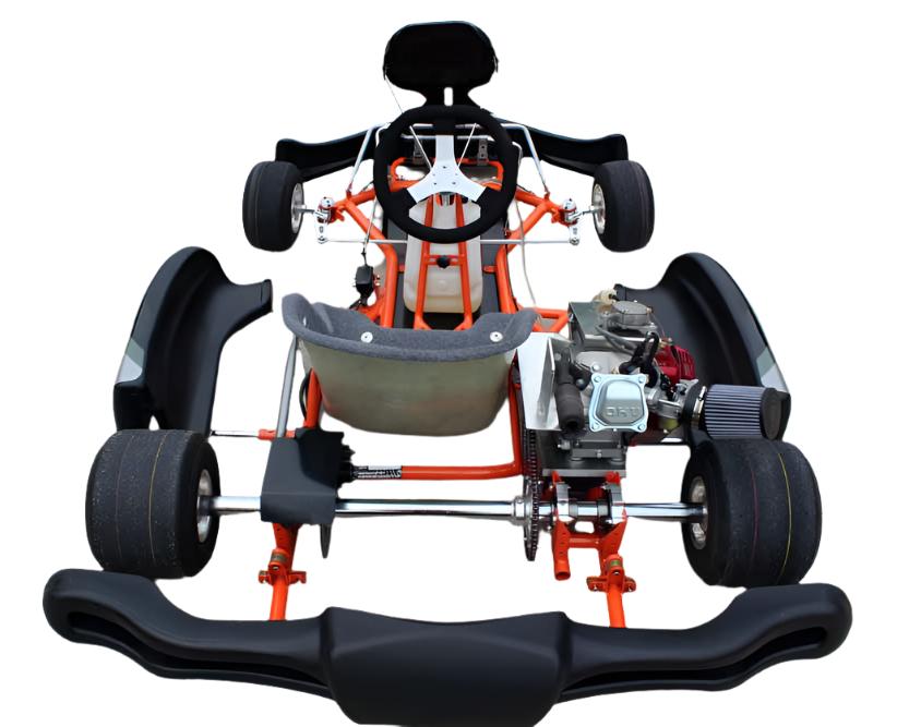 VS1 Adult Racing Go Kart, 196cc Clone Engine, Chrome Moly Steel Frame