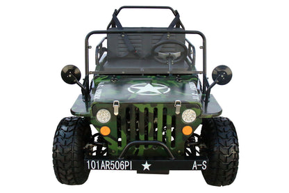 Willys Style Jeep Go Kart, 125cc Gas Engine, 3-speed with Reverse