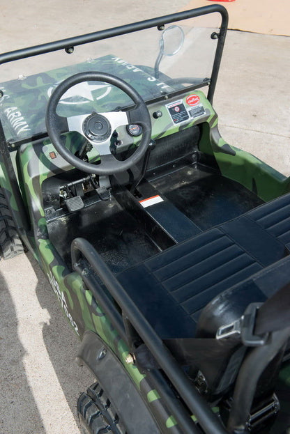 Willys Style Jeep Go Kart, 125cc Gas Engine, 3-speed with Reverse